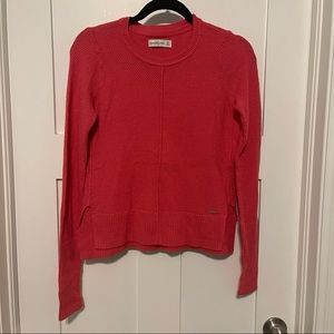 Abercrombie and fitch size XS bright pink cotton blend sweater!